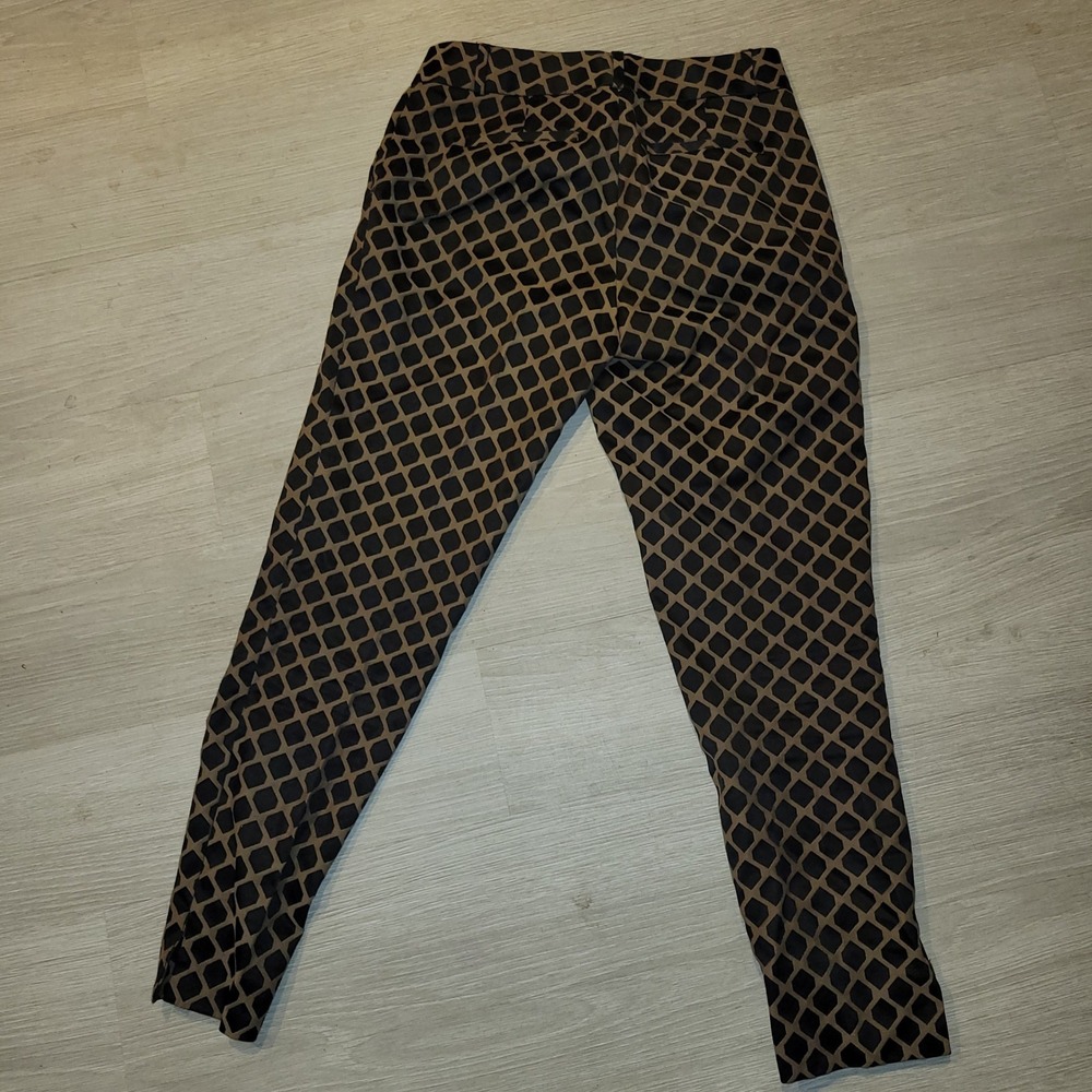 Banana Republic Camden Pant Geometric Print Women Size 2 Cotton Blend Casual - Picture 4 of 4